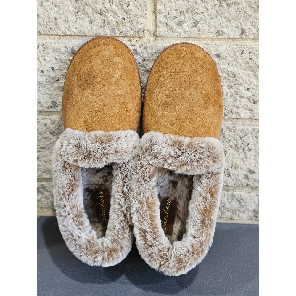 Skechers Women's Cozy Campfire Slippers, Chestnut Brown,  Faux Fur Lining Sz 8.5 - Picture 2 of 10